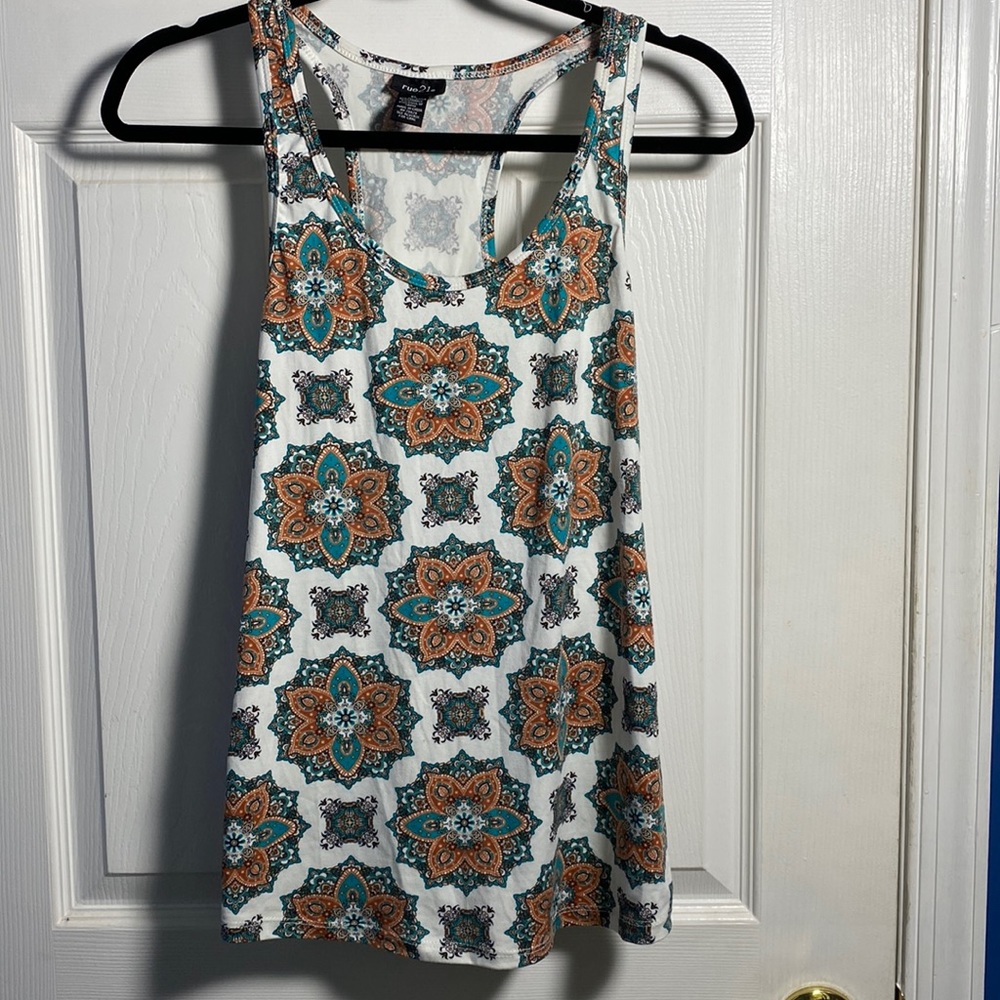 Rue21 Super Soft Printed Racer Back Tank Top XL
